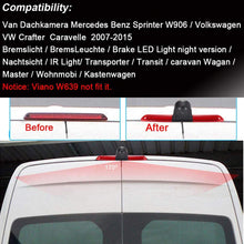 Third Roof Top Mount Brake Lamp Reverse Rear View Backup Camera for Benz Sprinter W906/Transit Ducato Crafter Master Caravelle (Old Version)
