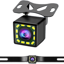Backup Camera for Car HD 12 LED Wide View Angle 2-in-1 Universal Rear View Reverse Camera 2 Installation Options Removable Guildlines 12V only