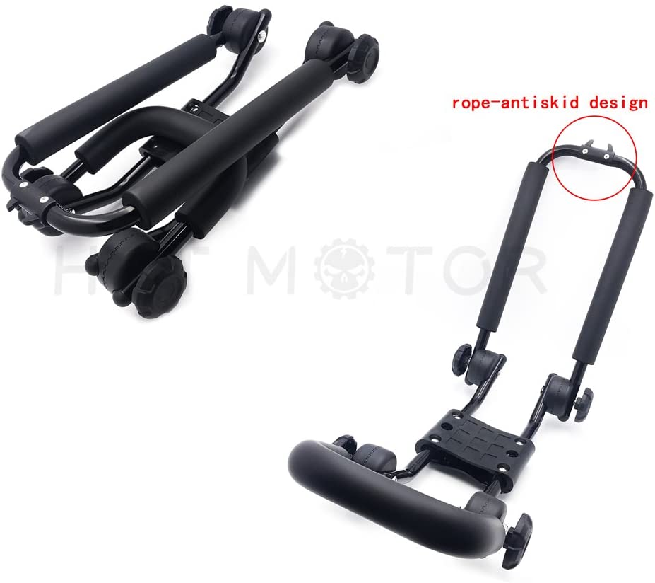 HTTMT KAYAK-FOLDABLE- UNIVERSAL FOLDABLE KAYAK/SNOWBOARD/BOAT CARRIER ROOF RACK RAIL CROSS BAR J-BAR