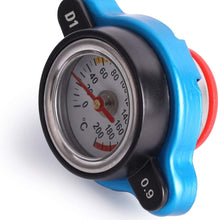 High Pressure Radiator Cap with Temperature Gauge - 0.9 Bar,compatible with16401-63010 1640115210 16401-87710 09045PM3004 D31615205 MB222066 and More