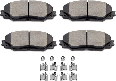 Ceramic Brake Pads Kits,4 Front Brake Pads LSAILON fit for 2010-2012 for Lexus HS250h,2009-2010 for Pontiac Vibe,for Scion xB xD,for Toyota Corolla Matrix Prius V RAV4,hardware