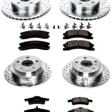 Power Stop K2150 Front & Rear Brake Kit with Drilled/Slotted Brake Rotors and Z23 Evolution Ceramic Brake Pads