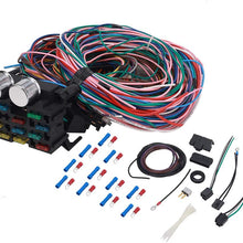 14 Circuit Fuse Universal Wiring Harness Kit for Hot Rod Street Rod Rat XL Speedway Car Muscle Sand Simple Classic Car Truck Automotive Basic 14 Circuit 14 Fuse Universal Wire Harness W/Instruction