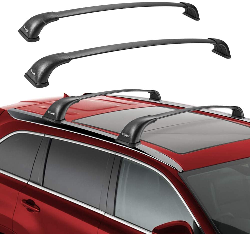 BougeRV Car Roof Rack Cross Bars for 2014-2019 Toyota Highlander with Side Rails, Aluminum Cross Bar Replacement for Rooftop Cargo Carrier Bag Luggage Kayak Canoe Bike Snowboard Skiboard