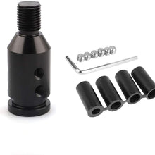 Pursuestar Universal Aluminum Shift Knob Adapter Retainer Shifter for Non Threaded BMW Mini M10x1.5 (Silver)