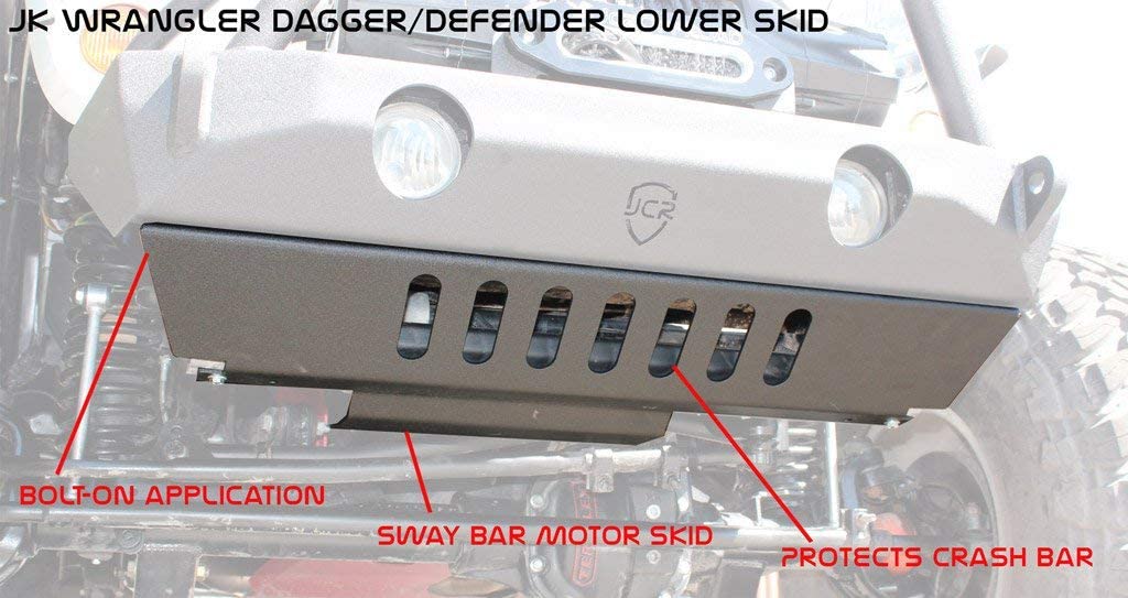 JcrOffroad JKSD-VCM-Bare Skid Plate (07-16 Wrangler Vanguard, Crusader, Mauler - Bare)