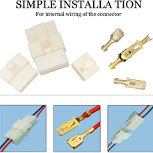 Electrical Connectors Kit, 6.3mm 2 Pin Way Electrical Automotive Wire Connector Male Female Socket Plug and Pin Header Crimp Wire Terminals Kit for Motorcycle, Bike, Car, Boats -20 Set (6.3mm 2 Pin)