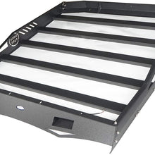 u-Box Hard Top Roof Rack Cargo Carrier Basket w/Wind Deflector Fit for 2007-2018 Jeep Wrangler JK Unlimited 4 Doors