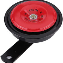 WNHSNM 12V 110dB 435HZ with mounting Bracket Red Motorcycle Car Loud Electric Snail Horn Loudspeaker Waterproof Pure Copper Terminal (Color Name : Black)