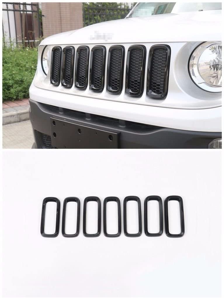 Bestmotoring Jeep Renegade Front Grille Inserts Mesh Grill Accessories for Jeep Renegade 2015 2016 Black