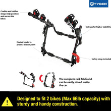 Tyger Auto TG-RK3B203S Deluxe 3-Bike Trunk Mount Bicycle Rack. (Compatible with Most Sedans/Hatchbacks/Minivans and SUVs.)