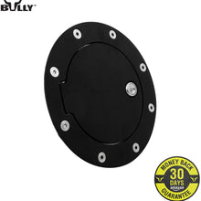 Bully BBS-1221CK Fuel Door - Billet Aluminum Fuel Filler Door with Lock, Black Gas Door for 1997-2003 Ford