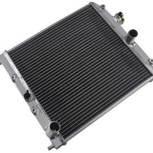 OzCoolingParts Pro 2 Row Core All Aluminum Radiator + 12“ Fan w/Shroud Kit for 1992-2001 93 94 95 96 97 98 99 00 Honda Civic Del Sol EJ EK EG DB DC
