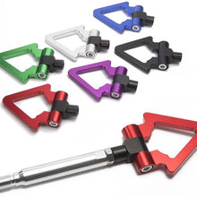 EPMAN Triangle Ring Trailer Tow Hook Ring Eye Towing Front Rear Aluminum For Subaru Forester For Impreza (Red)