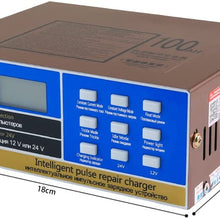 Full Automatic Car Battery Charger 12V/24V 10Amp Intelligent Pulse Repair Battery Charger Truck Motorcycle Charger