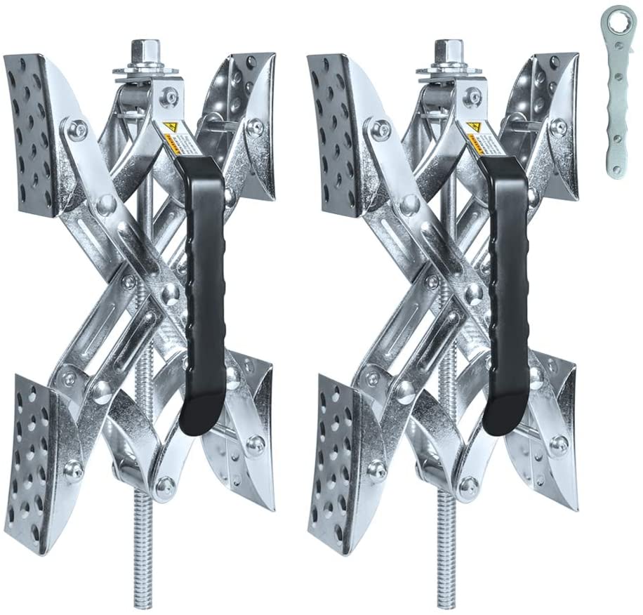 MAHLER GATES 2020 New X Chock Wheel Stabilizer, RV Tire Stabilizers Locking Chock for Campers Travel Trailers Trucks with Wrench, Open 2'' to 10'' 2 Pack