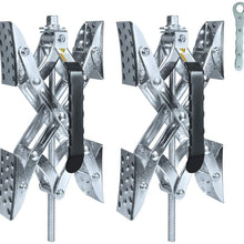 MAHLER GATES 2020 New X Chock Wheel Stabilizer, RV Tire Stabilizers Locking Chock for Campers Travel Trailers Trucks with Wrench, Open 2'' to 10'' 2 Pack