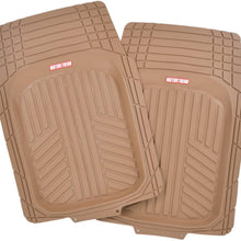 Motor Trend FlexTough Plus Black Rubber Car Floor Mats – All Weather Deep Dish Automotive Floor Mats, Heavy Duty Trim to Fit Design, Odorless Floor Mat Liners for Cars Truck Van SUV