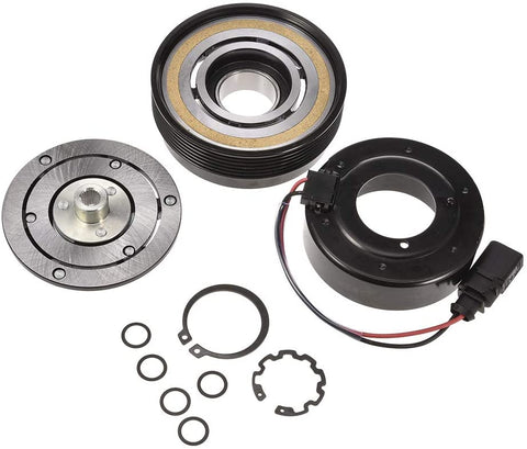 Younar A/C AC Compressor Clutch Assembly Kit 6 Grooves PV6 and 4.75 inch Clutch Diameter Replacement for Audi TT Volkswagen Beetle Golf Jetta Polo 2002 2003 2004 2005 2006