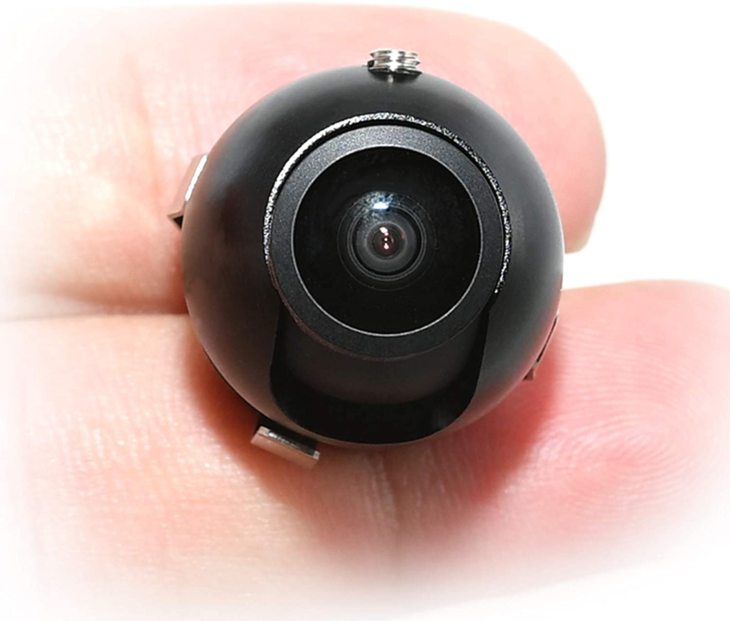 EWAY Mini Universal 360° Auto Backup Rear Front Side View Camera Rotatable Mirror Flush-Mount Metal Body Reverse Waterproof Car Safety Parking Reversing Cameras Hole Drilling
