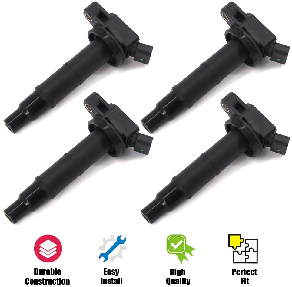 Ignition Coil Set of 4 Pack for Toyota Camry RAV4 Solara Matrix Highlander Lexus Pontiac Scion TC XB Replaces#90919-02244,UF333,C1330,6731307