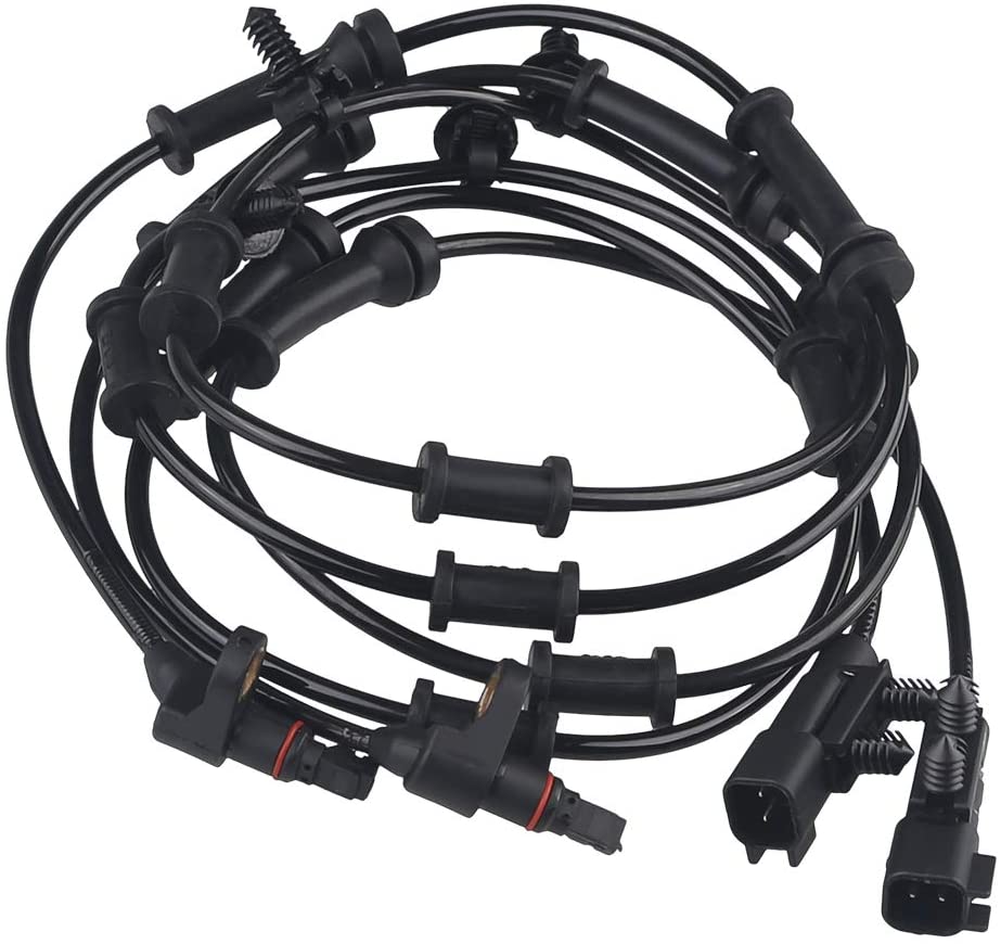 WMPHE 2 PCS Front Left & Right Compatible with ABS Wheel Speed Sensor Jeep Wrangler 3.6L 3.8L 2007-2017 Replace OE # 68003281AC 68003281AA