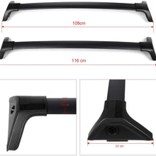 ANPART Roof Rack Crossbars fit for 2019-2020 for Toyota RAV4 Black Aluminum Rooftop Cargo Carrier