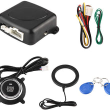 Qii lu 12V Universal Car Alarm System Engine Starter Push Button Vehicles Start/Stop Kit Safe Lock Anti-theft Car Modification Set