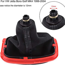 Qiilu 5 Speed Car Gear Shift Knob Gearstick Gaiter Boot Kit Fit for J-etta Bora G-olf MK4 1999 2000 2001 2002 2003 2004 Manual/Auto Gear Shifter Boot Cover Replacement