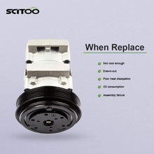 SCITOO A/C Compressor Pump Compatible with CO 101220C for 1990-1995 for Ford F-150 F-250 F-350 F-53 4.9L 7.5L