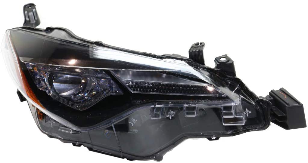 For Toyota Corolla Headlight 2017 2018 2019 Passenger Side Assembly | Bi-LED | w/LED Daytime Running Light | CE/L/LE/LE ECO Model TO2503249 | 8111002M70