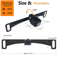 Wireless Digital License Plate Backup Camera, HD 720P Car WiFi Rear View Reverse Camera, Super Wide View Angle Night Vision Waterproof, USB 5V Vehicles Cam for iPhone, iPad or Andriod Devices