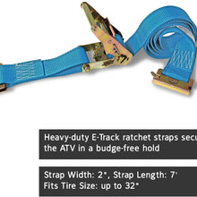 DC Cargo Mall ATV Wheel Chock & Strap Kit | Trailer Tie Down System for ATV’s, UTV’s, & Mowers