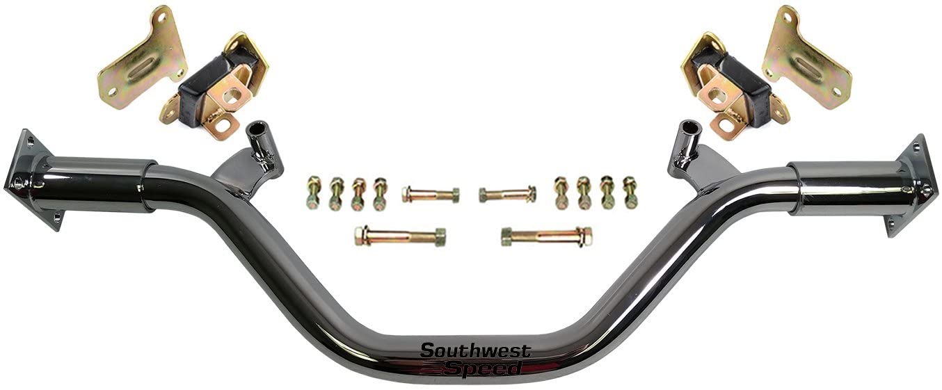NEW SOUTHWEST SPEED CHROME TUBULAR ENGINE CROSSMEMBER & POLYURETHANE MOUNT FOR SBC OR BBC IN 1947-1959 CHEVY AND GMC TRUCK'S, TRIM-TO-FIT MOTOR MOUNT WITH HARDWARE, SMALL BLOCK CHEVY, BIG BLOCK CHEVY