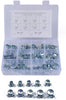 Yuanyuan 60pcs/Set 7-18MM 10 Sizes Strong Mini Pipe Hose Clamp for Fuel Hose Clip (Color : Silver)