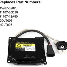 HID Ballast with Ignitor - Xenon Headlight Control Unit Compatible with Lexus SC430 ES350 LS460, Toyota Prius Avalon - Replaces 85967-51040, 81107-33761, 81107-30D30, 81107-12A80,DDLT003, KDLT003