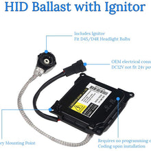 WMPHE HID Headlight Ballast for Lexus,Toyota Prius, Avalon Replaces# 85967-51040, 81107-33761, 81107-12A80, 81107-30D30, DDLT003, KDLT003 -Xenon Headlight Control Unit with Igniter & Power Cable