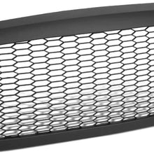 DNA Motoring GRF-OH-007-MBK-1 Matte Mesh Front Bumper Grille Girll Frame Replacement
