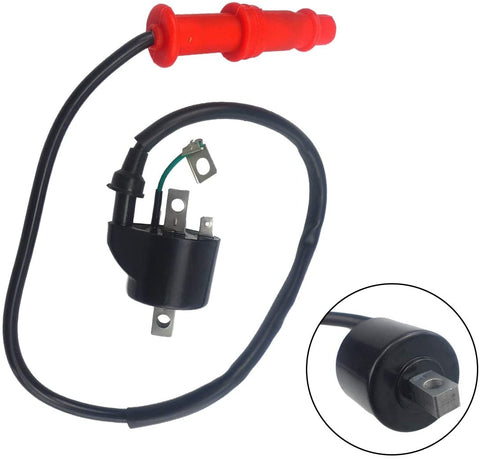 TIKSCIENCE Ignition Coil and Spark Plug Cap,Fit for Polaris Magnum 1995-1998,for Polaris Magnum 500 2000-2003,for Polaris Scrambler 500 1997-2003,Replace 3085227/3084690 -Black