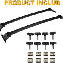 AUXMART Roof Rack Cross Bars Fit for 2009 2010 2011 2012 2013 2014 2015 Honda Pilot, Black Rooftop Luggage Rack Rail Replacement,Aluminum Cargo Carrier Bars