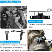 2241 Front Crankshaft Oil Seal Remover and Installer Kit & 2801 Flywheel Holder Flex Plate Lock Tool & 7676 Oil Seal Repair Kit with Balance Shaft Fits for BMW N20 N26 Engines (3-Set)