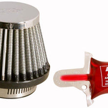 K&N Universal Clamp-On Air Filter: High Performance, Premium, Replacement Filter: Flange Diameter: 1.6875 In, Filter Height: 2.375 In, Flange Length: 0.625 In, Shape: Round Tapered, RC-2490