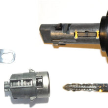 (704600 + 702912 X2 + 5928818) GMC Ignition Switch Lock Cylinder + Pair (2) Door Lock Cylinder W/2 Logo Keys