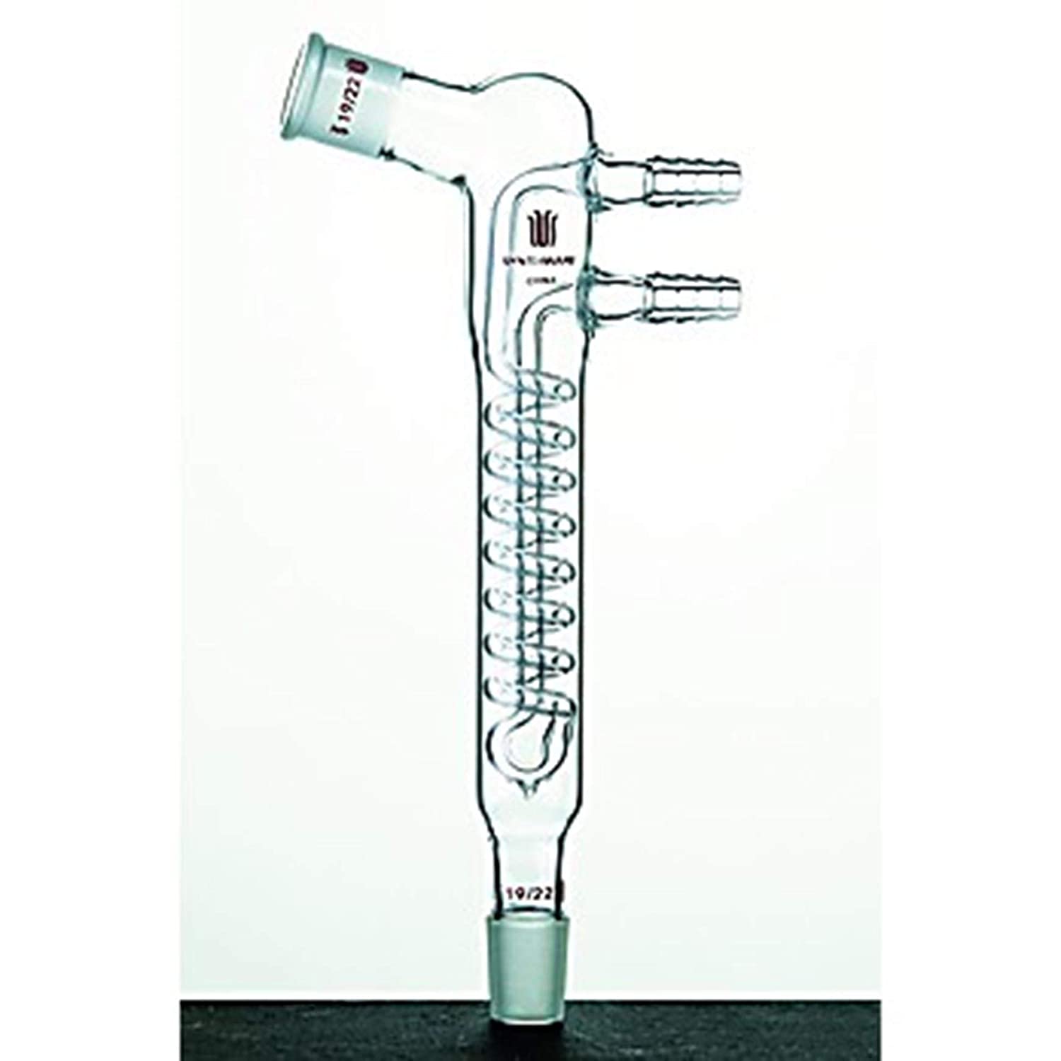 Kemtech America C351420 Synthware Reflux Condenser, Angled Top Joint, 14/20 Joint, 100 mm Coil Height