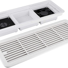 Qiilu Exhaust Fan, 12V Ventilation Fan 2 Way Inlet Outlet Exhaust Air Blower Side Mount for Trailer/Caravan/RV/Yacht