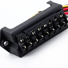 KKmoon 8 Way DC32V Circuit Blade Fuse Box Fuse Block Fuse Holder ATC ATO 2-input 8-ouput Wire for Bus Ship Tanker Trailer Car Coat