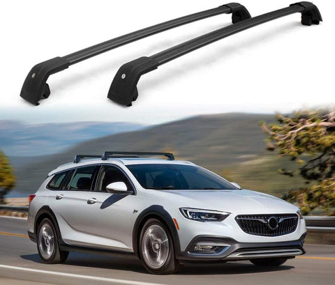 KPGDG Lockable Crossbars Fit for All New Buick Enclave 2018 2019 2020 Baggage Roof Rack Rail Cross Bar - Black