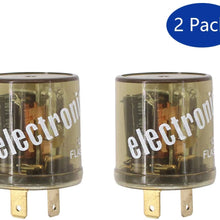 XtremeAmazing 12V 2 Pin Heavy Duty LED Electronic Fixed Turn Signal Flasher Relay Hazard Warning Light