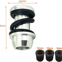 LUNSOM Manual Automatic Transmission Most Car Shifter Knob Aluminium Alloy Knobs Shift Gear Stick Head Red Spring Parts Removable (Black Colorful)