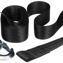 Winch Strap with Hook for Boat Trailer Heavy Duty Replacement Capacity 5,600. Lbs Black Nylon 2 inch Wide x 20 feet Long for Fishing Winch Transom Securing Tie Down Marine Galvanized Hook